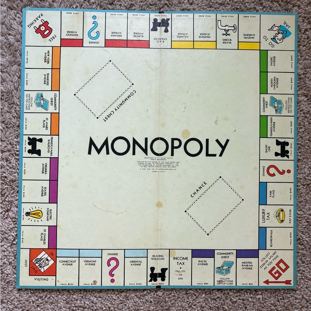 1970 Monopoly Board Game - Picture 6 of 10